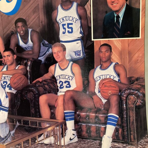 Vintage 85-86 University of Kentucky Wildcat Basketball Poster Schedule Calendar - Picture 10 of 15